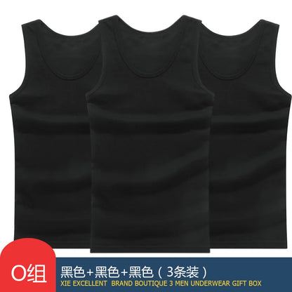 Hot Sale 3pcs / 100% Cotton Mens Sleeveless Tank Top Solid Muscle Vest Undershirts O-neck Gymclothing Tees Whorl Tops Street King Limited