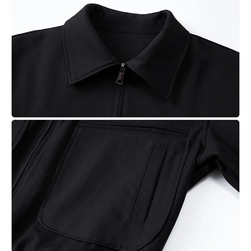 spring retro fashion bomber jacket men loose casual korean streetwear vintage short cargo jacket women autumn coat outerwear unique cargo style 384