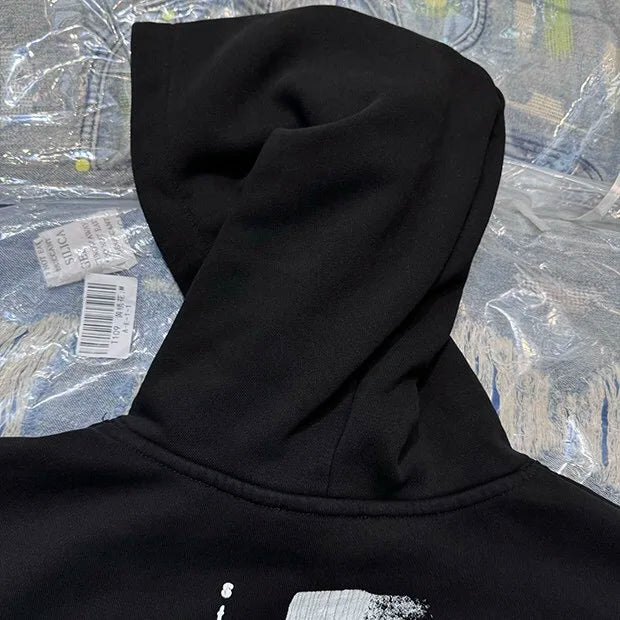 24AW simple printed hoodie Street King Limited