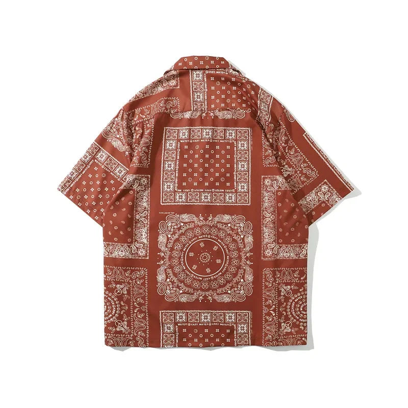 Dark Icon Bandana Full Printed Hawaiian Shirt 2020 Summer Vintage Shirts Men Street Shirts for Men Street King Limited