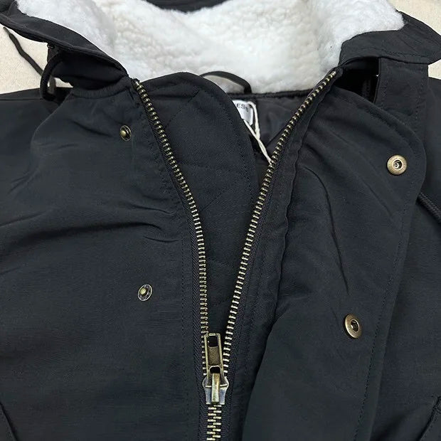 2024AW new cotton dress solid color hooded multi-pocket jacket Street King Limited