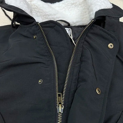 2024AW new cotton dress solid color hooded multi-pocket jacket Street King Limited