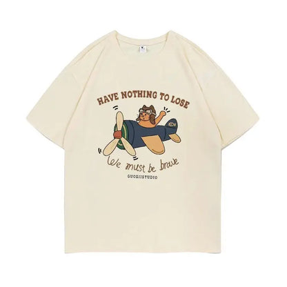 Summer retro street cat print graphic T-shirt trend men and women hip-hop loose couple casual short sleeved top harajuku y2k Street King Limited