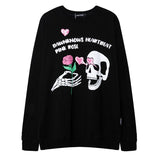 "Pink Rose" Unisex Men Women Streetwear Graphic Sweatshirt Daulet Apparel