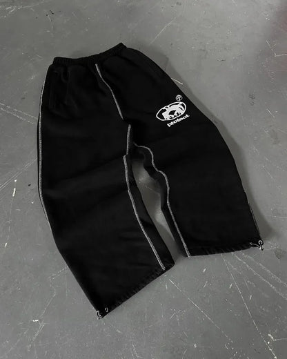 2024 new fashion trend letter embroidery pattern high waist sports pants mens y2k street hip hop harajuku jogger overalls casual joggers