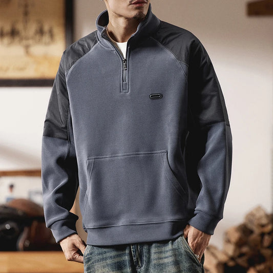 Men Autumn Winter 500g Double-sided Velvet American Retro Fashion Streetwear Loose Casual Pullover Sweatshirt Hoodies for Man Street King Limited