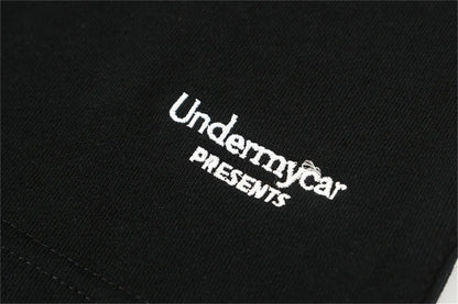 Undermycar 2024 Trendy Drawstring Logo Drawstring Pure Cotton Loose Fat Elastic Shorts Street King Limited