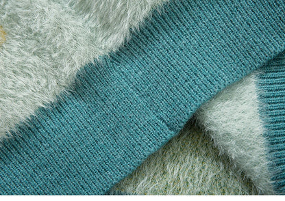 Hip Hop Knitted Sweater Unisex New Year Chinese Tie Dragon Pattern Pullover Streetwear Casual Loose Sweater Warm Jumper Knitwear Street King Limited