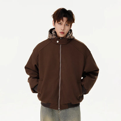 winter cotton padded jacket men women streetwear fashion loose casual hooded woolen bomber parkas jacket thicken coat outerwear menswear bottoms
