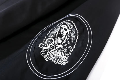 Trees Print On the Neck Black Long Sleeve Shirts for Men High Street Baggy Y2k Camisas Oversized Harajuku Casual Clothing Street King Limited
