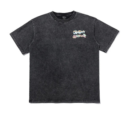 Rainbowtouches 2022 New Brand Men's T-Shirt Unisex High Street Vintage Graffiti Loose Casual Dark Shirts Street Fashion Hip Hop Street King Limited