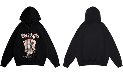 "Black Jack" Unisex Men Women Streetwear Graphic Hoodie Daulet Apparel