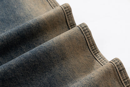 mens high street loose denim jeans casual straight retro washed jeans hip hop streetwear casual wide legs joggers baggy jeans unique joggers style 1868