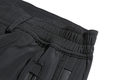 Vibe Style Nylon Rubber Pressing Joggers Men's Urban Streetwear Fashionable Adjustable Zipper Up Functional Cargo Trousers Street King Limited