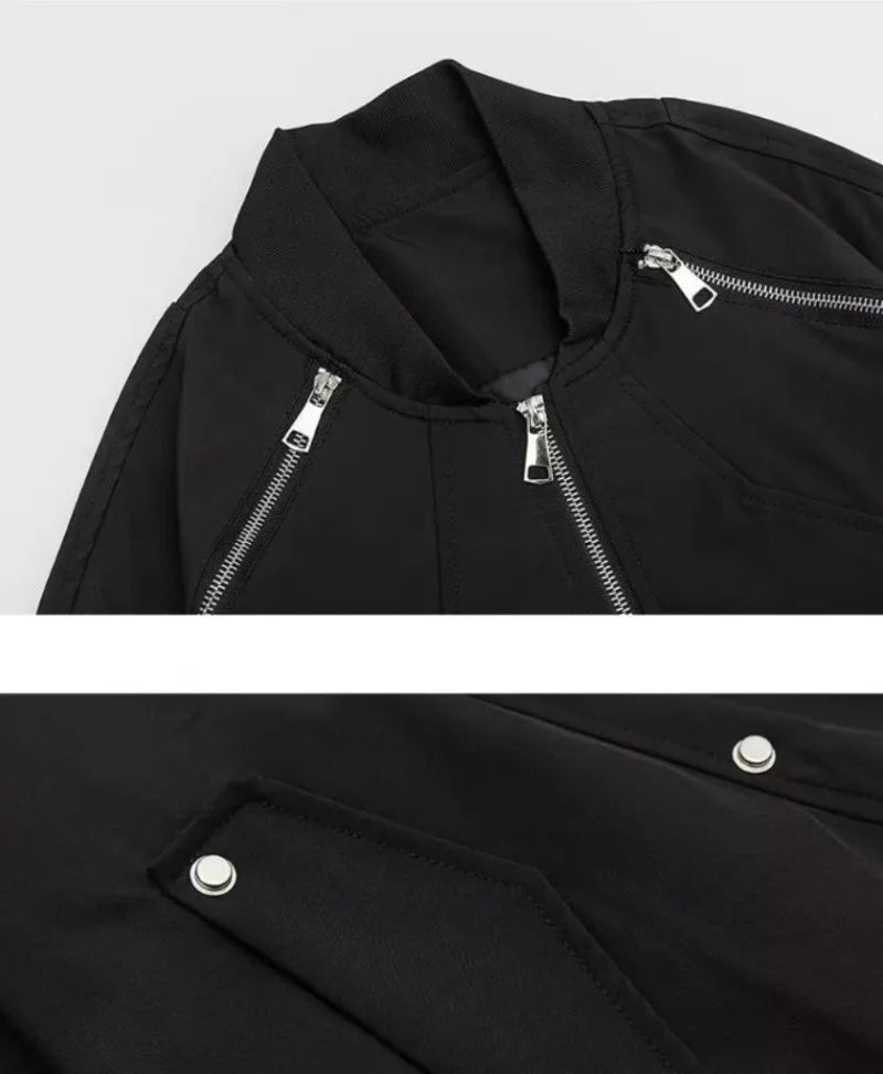 2024 spring american pilot jacket mens multi pocket trendy street loose bomber cardigan couple fashion zipper baseball coats unique default style 2797