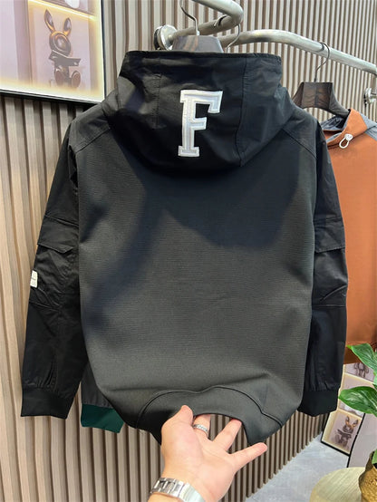 New Patchwork Long Sleeve Hoodies For Men Letter Embroidered Y2K Streetwear Hooded Sweatshirts Hip Hop Fashion Pullover Hoody Street King Limited