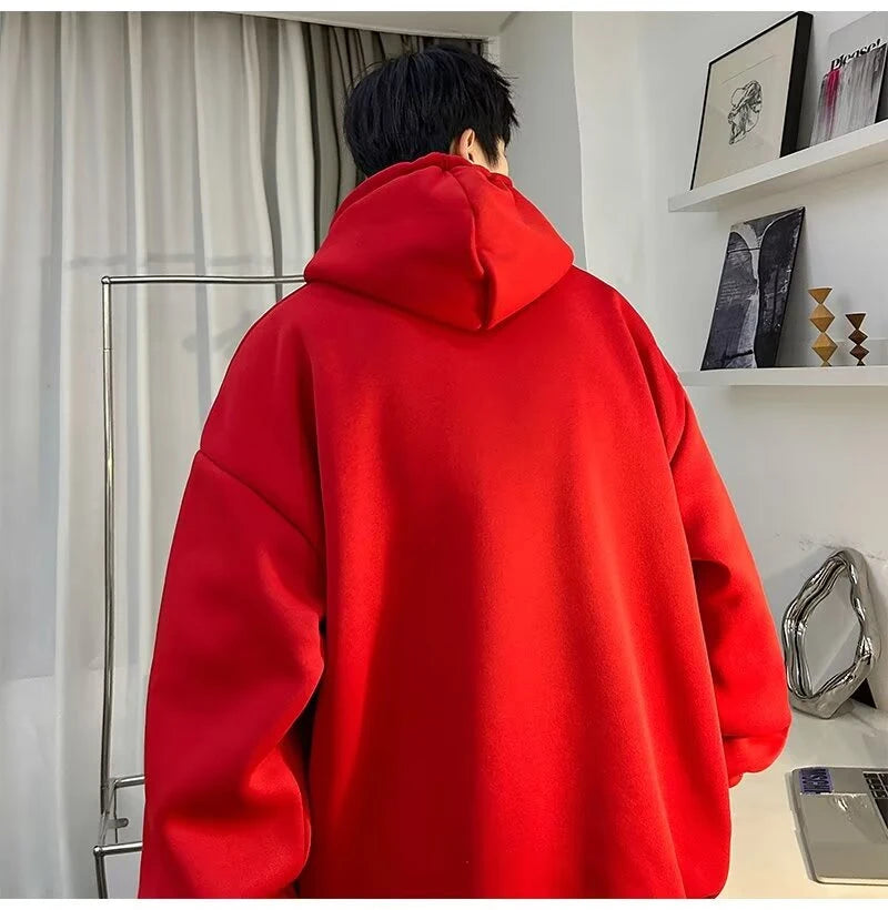 2024 New China Dragon Graphic Hoodies Men Hip Hop Streetwear Hoodie Sweatshirt Harajuku Fleece Printed Pullover Hoody Clothes Street King Limited