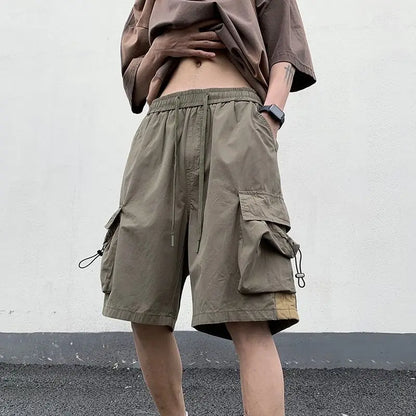 Korean style functional casual work shorts men summer Y2K street hip hop casual trendy brand ins mid pants beach sports pants Street King Limited