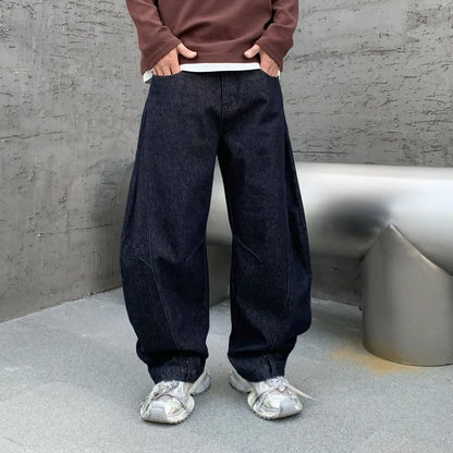men denim streetwear fashion brand hip hop loose casual wide leg cargo harem jeans pant cityboy y2k baggy jeans trousers military streetwear pants