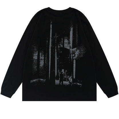 "Lost In Woods" Unisex Men Women Streetwear Graphic Sweater Daulet Apparel