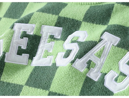 Rainbowtouches Streetwear Men Sweaters Winter Clothes Long Sleeve Casual Knitted Tops Harajuku Plaid Pullovers Couple Sweater Street King Limited