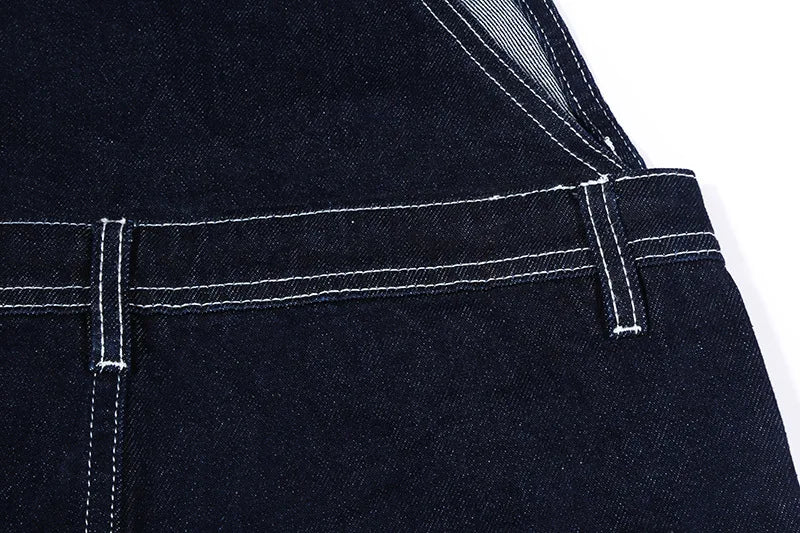 Retro Primary Denim Overalls Jeans For Men Amekaji Suspenders American Homme Original Vintage Style Jeans Street King Limited