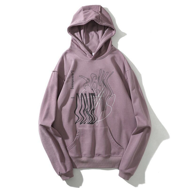 "Cross Folded" Unisex Men Women Streetwear Graphic Hoodie Daulet Apparel