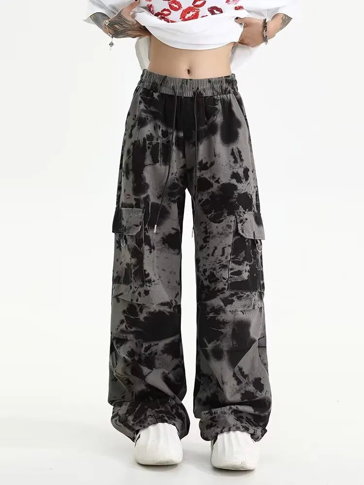 Y2K American Retro Sweatpants Design Stripes Loose Hip-hop Casual Versatile Trousers Casual Sports Style Pants man Sweatpant Street King Limited