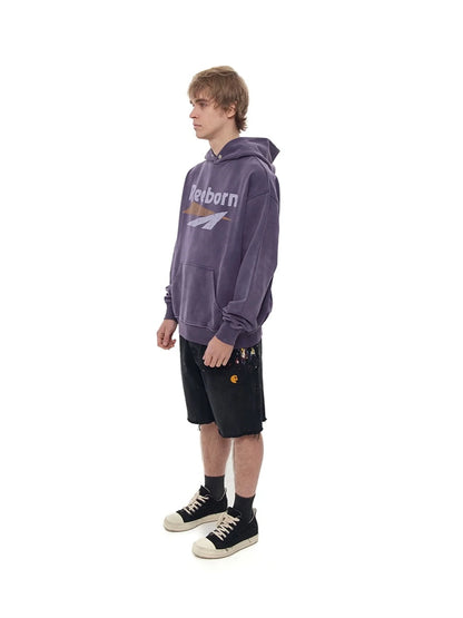 FP Brand Fashion New REEBORN Cracked Slogan Print High-Street Oversized Casual Cotton Hoodie Sweatshirt Street King Limited