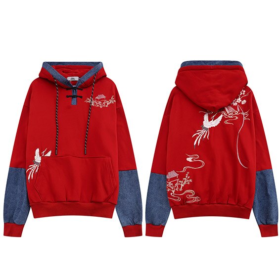 "Crane Bridge" Unisex Men Women Streetwear Graphic Hoodie Daulet Apparel