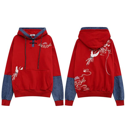 "Crane Bridge" Unisex Men Women Streetwear Graphic Hoodie Daulet Apparel