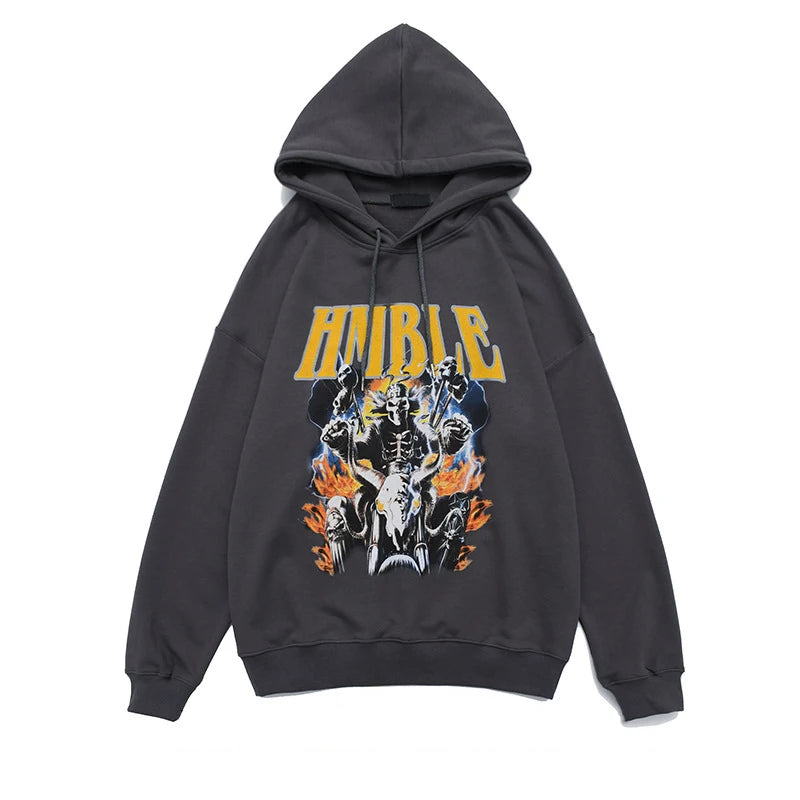 Rainbowtouches Hooded Unisex Sweatshirts Men Hip Hop Stylish Vintage Clothes Graphic Printing Essentials Comfortable Fashionable Street King Limited