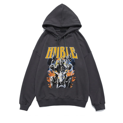 Rainbowtouches Hooded Unisex Sweatshirts Men Hip Hop Stylish Vintage Clothes Graphic Printing Essentials Comfortable Fashionable Street King Limited