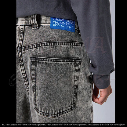 harajuku hip hop big boy jeans y2k skateboard pants gothic graphic embroidery retro high waist baggy jeans mens wide trousers vintage washed jeans