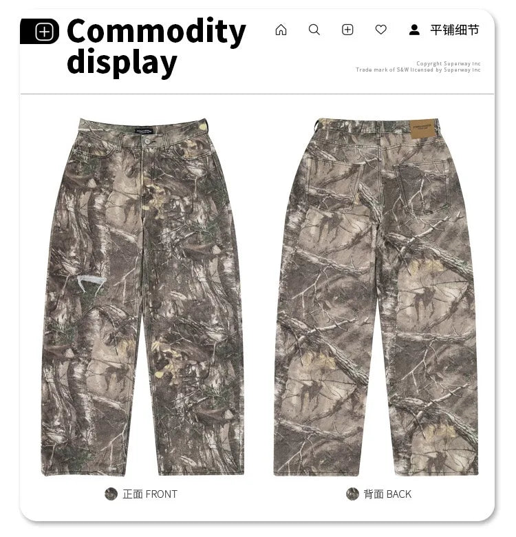 2024AW dry wood camo jeans Street King Limited