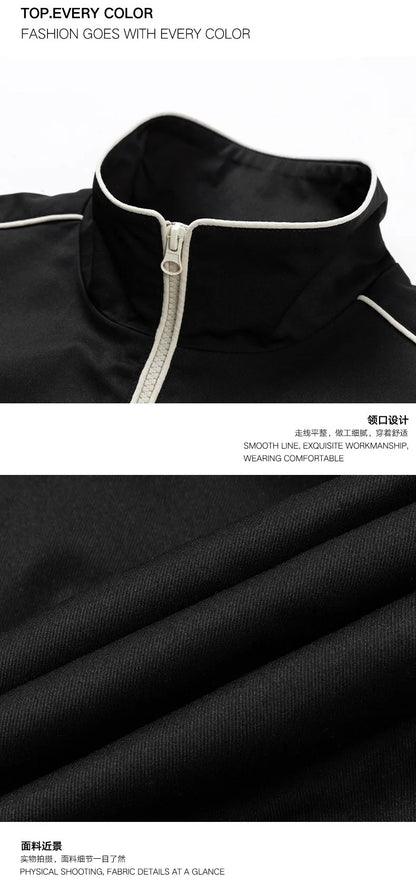 mens casual jackets oversized outdoor stand collar baseball coat spring casual varsity coat running fashion windbreaker unisex unique default style 3841