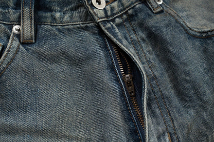 Harajuku Streetwear Washed Dirty Baggy Blue Jeans for Men and Women Straight Vintage Casual Denim Trousers Ropa Hombre Cargos Street King Limited