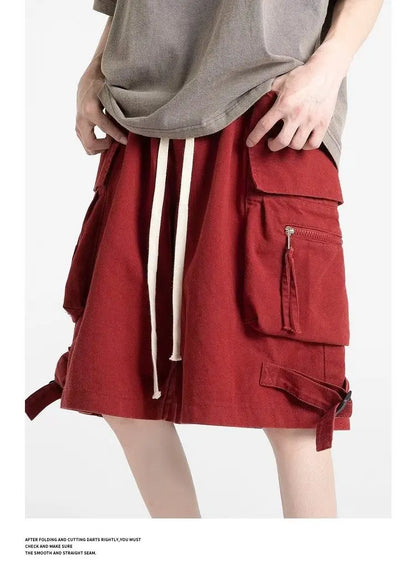 Mens Cotton Cargo Shorts Men Multi Pocket Solid Tactical Cargo Shrots Men's Outdoor Breathable Military Shorts Male 2024 Summer Street King Limited