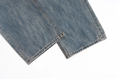 Y2k High Street Washed Blue Baggy Jeans for Men Straight Ropa Hombre Wide Leg Casual Denim Trousers Oversize Loose Cargo Pants Street King Limited