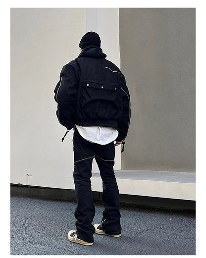 retro washed denim jean pants 2023 new casual zipper open loose straight jeans hip hop y2k pants mens jeans streetwear joggers unique joggers style 3196