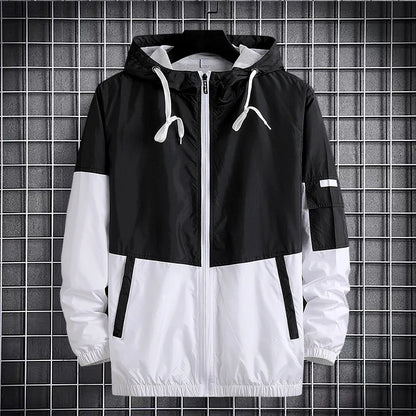 man windbreaker jacket autumn outdoor hooded sports windbreak running men jackets unique default style 4478