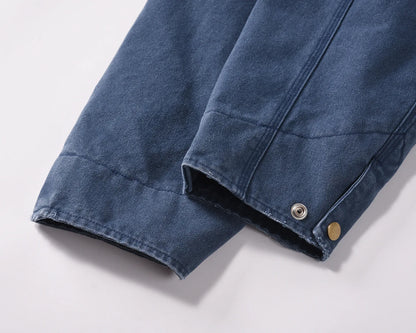 casual loose cargo jacket mens lapel spliced long sleeve retro autumn winter outerwear men unique cargo style 205