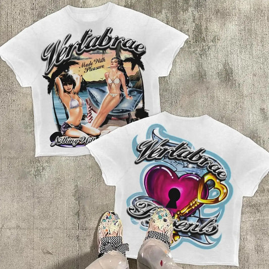 American Sweetheart Graphic t shirts Oversized Y2k Top Goth Harajuku Cotton T shirt Sweatshirt Vintage Pro Choice Men Clothing Street King Limited