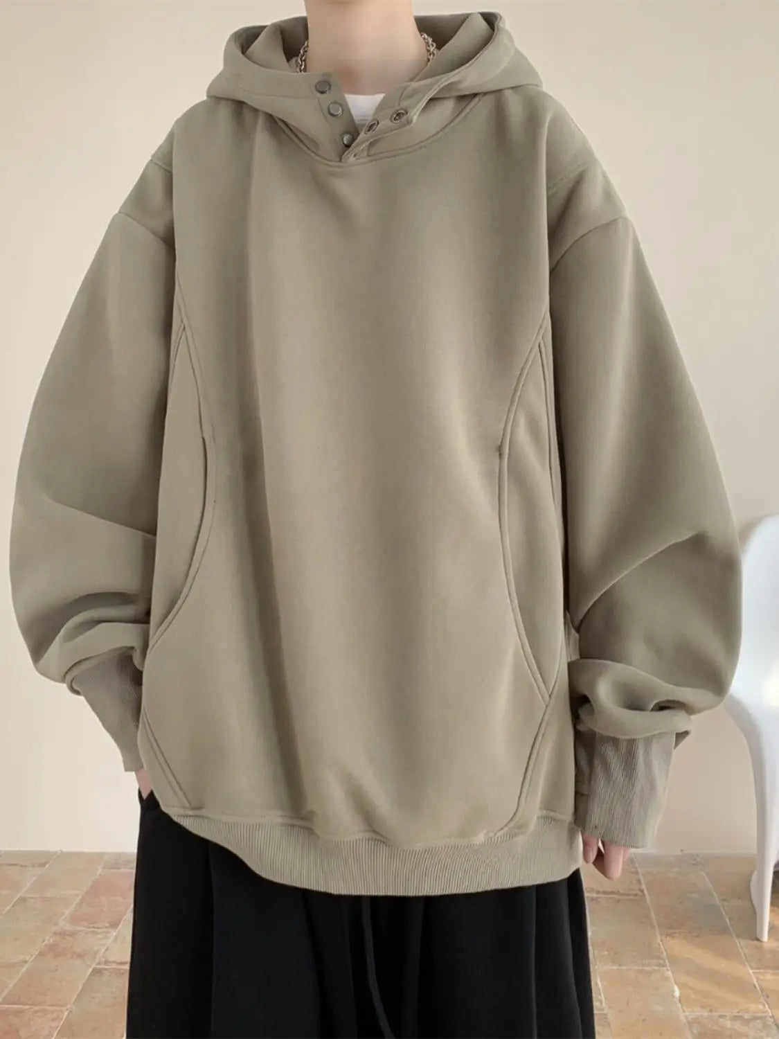 Sweatshirt men trendy autumn and winter American high street design niche heavy breasted hooded jacket plus velvet thickening Street King Limited