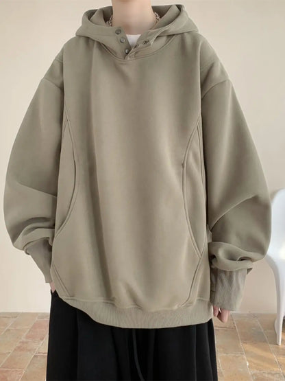 Sweatshirt men trendy autumn and winter American high street design niche heavy breasted hooded jacket plus velvet thickening Street King Limited