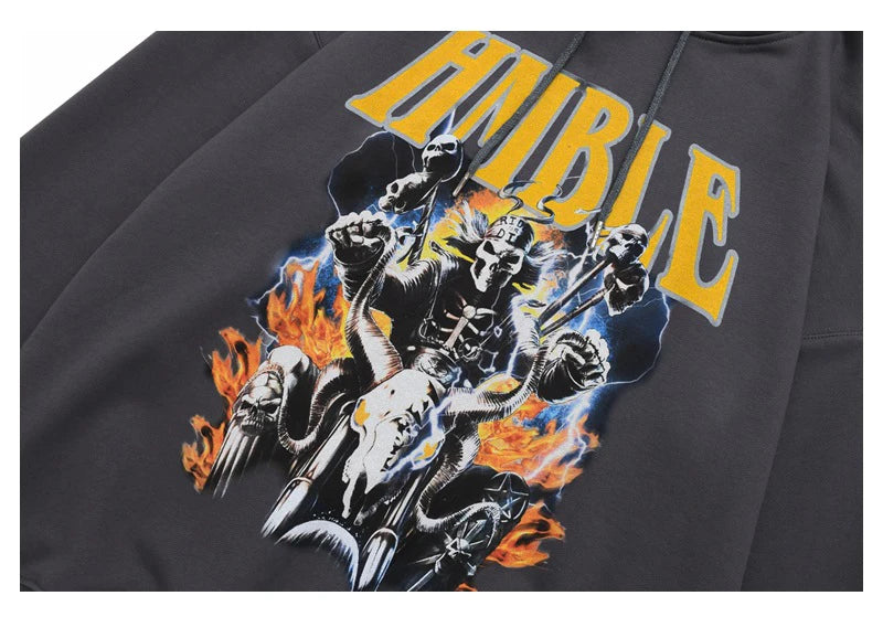 Rainbowtouches Hooded Unisex Sweatshirts Men Hip Hop Stylish Vintage Clothes Graphic Printing Essentials Comfortable Fashionable Street King Limited