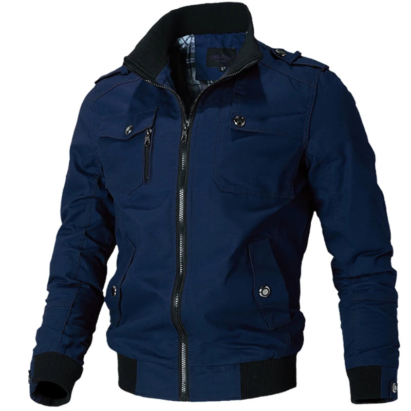 jackets men winter military jacket pilot bomber jacket coat multi pockets casual cargo work jacket men clothing unique cargo style 4743