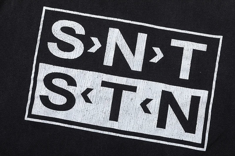 SAINT Short Sleeve Top Tees Men Woman Best Quality Space Exploration Cartoon Photo O-Neck Versatile T Shirt Street King Limited