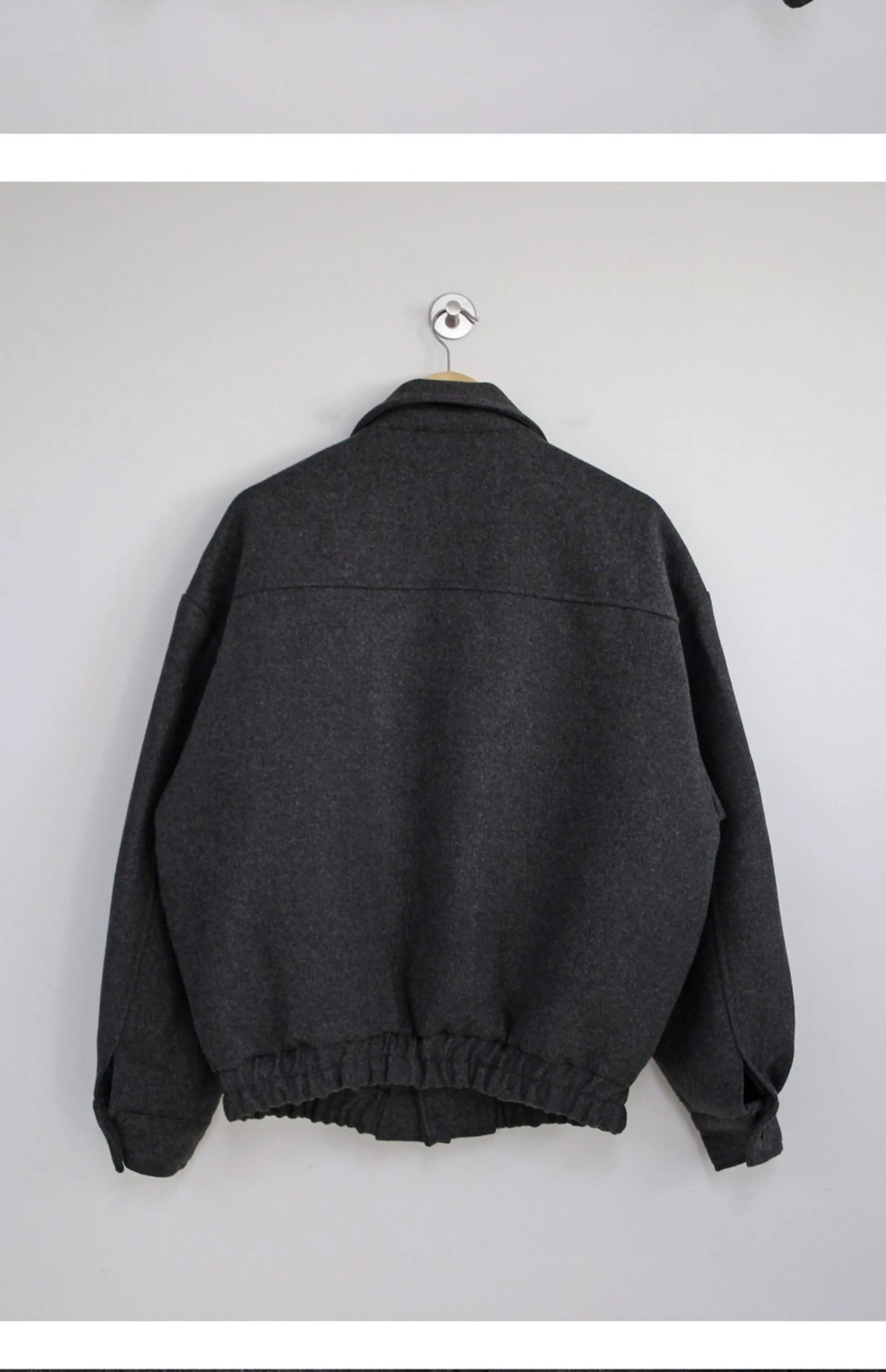 2024 loose casual mens solid color jacket fashion daily commuting windproof short woolen coat thickened warm unique shorts style 327