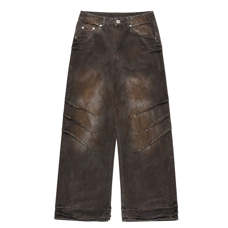 vintage baggy jeans men tie dyed distressed loose straight denim pants luxury designer jeans male streetwear hip hop trousers urban skinny jeans